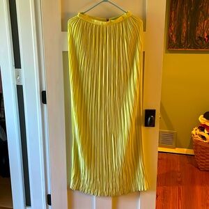 Alice + Olivia yellow Pleated Maxi Skirt